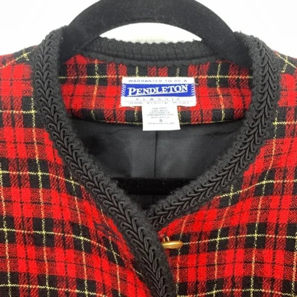 Vintage Pendleton Womens Virgin Wool Braided Blazer - Picture 3 of 9